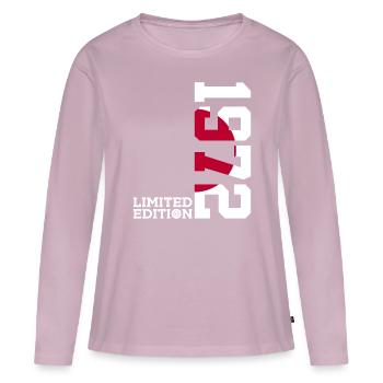 LIMITED EDITION 1972 JAPAN 54TH BIRTHDAY - Women's Premium Organic Long Sleeve Shirt - dusky pink - Front - Julia (174cm)