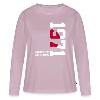 LIMITED EDITION 1971 JAPAN 55TH BIRTHDAY - Women's Premium Organic Long Sleeve Shirt - dusky pink - Front - Julia (174cm)