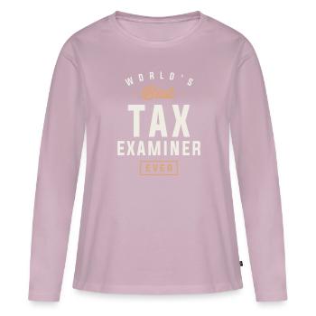 Tax Examiner Extraordinaire - Women's Premium Organic Long Sleeve Shirt - dusky pink - Front - Julia (174cm)