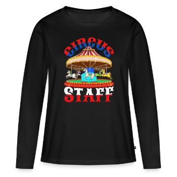 Amateur de cirque Artiste de cirque Cadeau Cirque - T-shirt manches longues Premium bio Femme - noir - Devant - Julia (174cm)