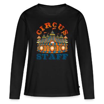 Amateur de cirque Artiste de cirque Cadeau Cirque - T-shirt manches longues Premium bio Femme - noir - Devant - Julia (174cm)