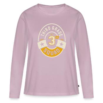Drittes Kaderteam der 3. Klasse Zurück zur Schule - Frauen Premium Bio Langarmshirt - Altrosa - Vorne - Julia (174cm)