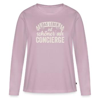 Lustige Concierge Hotel Empfangsdam Gästebetreuung - Frauen Premium Bio Langarmshirt - Altrosa - Vorne - Julia (174cm)