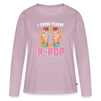 Ich spreche fließend K Pop Geschenk Lustiges K Pop - Frauen Premium Bio Langarmshirt - Altrosa - Vorne - Julia (174cm)