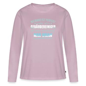 Lustige Gebäudereiniger Beruf Arbeit Reinigung - Women's Premium Organic Long Sleeve Shirt - dusky pink - Front - Julia (174cm)