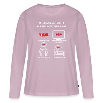 Geschenk Türkei Land Gratis-Zeitreise - Frauen Premium Bio Langarmshirt - Altrosa - Vorne - Julia (174cm)