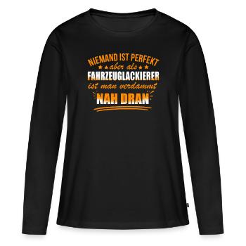 Lustige Fahrzeuglackierer Beruf Farbe Gestaltung - Women's Premium Organic Long Sleeve Shirt - black - Front - Julia (174cm)