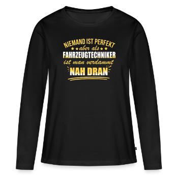 Lustige Fahrzeugtechniker Beruf Reparatur Wartung - Women's Premium Organic Long Sleeve Shirt - black - Front - Julia (174cm)