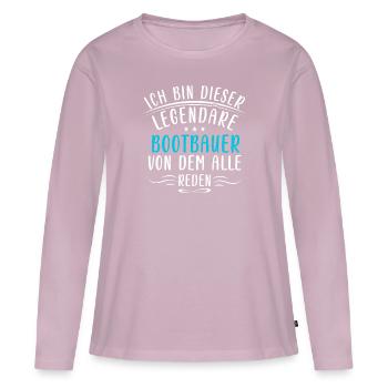 Lustige Bootbauer Sprüche Schiff Wasser Handwerk - Women's Premium Organic Long Sleeve Shirt - dusky pink - Front - Julia (174cm)