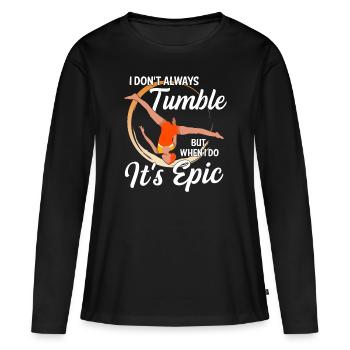 Tumbling Fitness Acrobaties - T-shirt manches longues Premium bio Femme - noir - Devant - Julia (174cm)