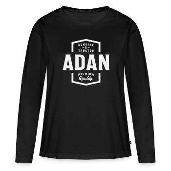 Adan Genuine and Trusted Name Adan - Women's Premium Organic Long Sleeve Shirt - black - Front - Julia (174cm)
