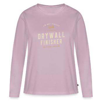 Proud Drywall Finisher - Women's Premium Organic Long Sleeve Shirt - dusky pink - Front - Julia (174cm)