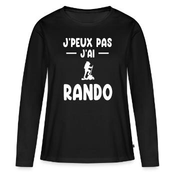 I can't I hiker gift hiker - Women's Premium Organic Long Sleeve Shirt - black - Front - Julia (174cm)