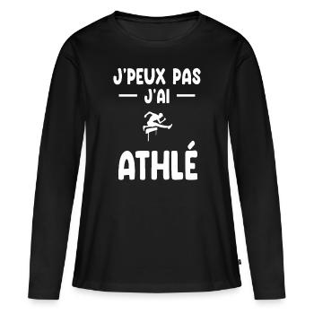 je peux pas j'ai athlétisme courir cadeau athlète - T-shirt manches longues Premium bio Femme - noir - Devant - Julia (174cm)