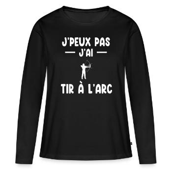 I Can't I Archery Gift Archer - Women's Premium Organic Long Sleeve Shirt - black - Front - Julia (174cm)