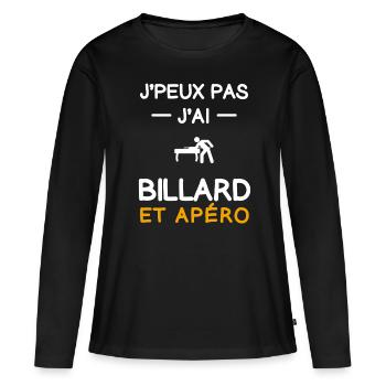 I can't I have billard apéro billard billard - Frauen Premium Bio Langarmshirt - Schwarz - Vorne - Julia (174cm)