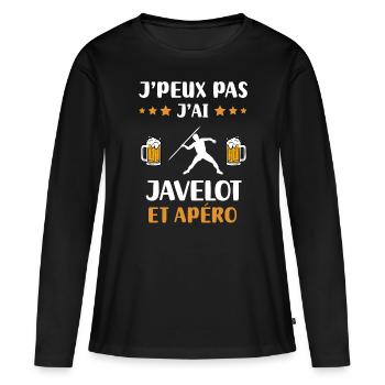 I can't I have Javelin Aperitif Humor Geschenk - Frauen Premium Bio Langarmshirt - Schwarz - Vorne - Julia (174cm)
