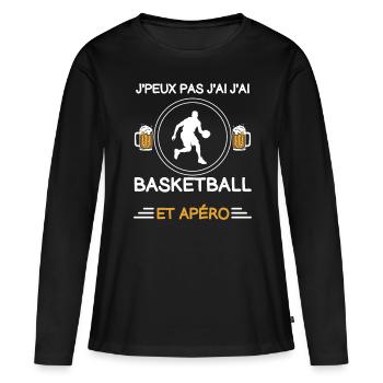 I can't I have basketball aperitif basketball basketball player - Women's Premium Organic Long Sleeve Shirt - black - Front - Julia (174cm)