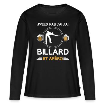 I can't I have billard apéro billard billard - Frauen Premium Bio Langarmshirt - Schwarz - Vorne - Julia (174cm)