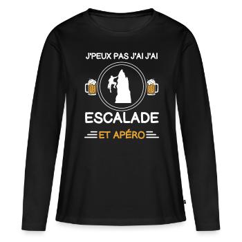 I can't I climbed aperitif climber - Women's Premium Organic Long Sleeve Shirt - black - Front - Julia (174cm)