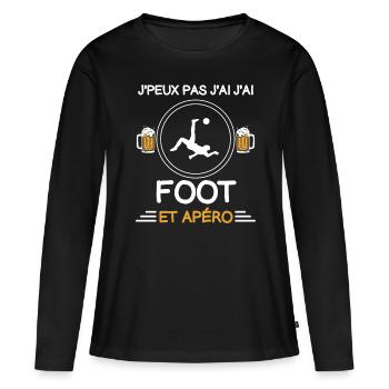I can't I have football aperitif footballer - Women's Premium Organic Long Sleeve Shirt - black - Front - Julia (174cm)