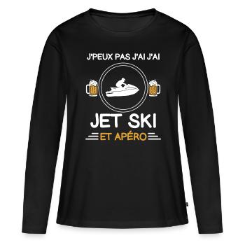 Ich kann nicht haben Ich Jetski Aperitif Jetskier - Frauen Premium Bio Langarmshirt - Schwarz - Vorne - Julia (174cm)