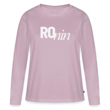 Ronin Persönlicher Name - Frauen Premium Bio Langarmshirt - Altrosa - Vorne - Julia (174cm)