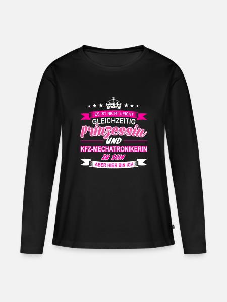 KFZ-Mechatronikerin - Frauen Premium Bio Langarmshirt - Schwarz