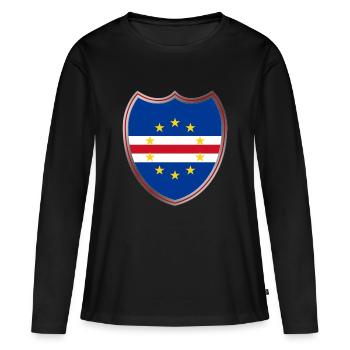Cap-Vert (Cape Verde_Wappen) - T-shirt manches longues Premium bio Femme - noir - Devant - Julia (174cm)