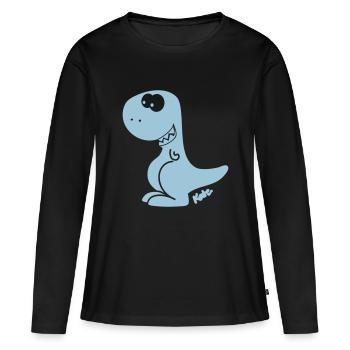 Dinosaurier - Tyrannusaurus Rex - T-shirt manches longues Premium bio Femme - noir - Devant - Julia (174cm)