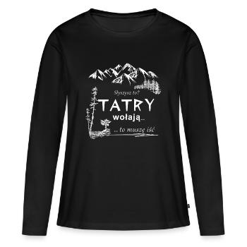 Berge, Gory, Kiedy Tatry wołają muszę iść - T-shirt manches longues Premium bio Femme - noir - Devant - Julia (174cm)