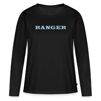 RANGER - T-shirt manches longues Premium bio Femme - noir - Devant - Julia (174cm)
