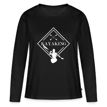 Sports nautiques en kayak - T-shirt manches longues Premium bio Femme - noir - Devant - Julia (174cm)