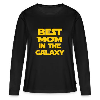 Best mom in the galaxy - Women's Premium Organic Long Sleeve Shirt - black - Front - Julia (174cm)
