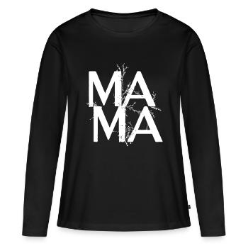 Mama Muttertag Geburtstagsgeschenkidee - Frauen Premium Bio Langarmshirt - Schwarz - Vorne - Julia (174cm)
