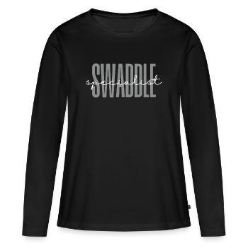 Swaddle Specialist Labor and Delivery NICU Nurse - Women's Premium Organic Long Sleeve Shirt - black - Front - Julia (174cm)