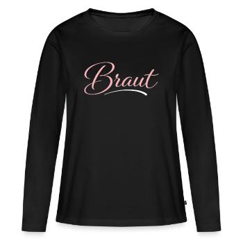 Braut - Frauen Premium Bio Langarmshirt - Schwarz - Vorne - Julia (174cm)