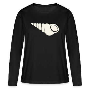 Croquis côtier en spirale - T-shirt manches longues Premium bio Femme - noir - Devant - Julia (174cm)