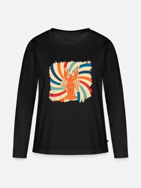 lobster - Women's Premium Organic Long Sleeve Shirt - black