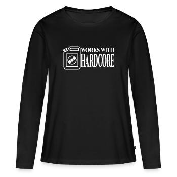 Hardcore- - Frauen Premium Bio Langarmshirt - Schwarz - Vorne - Julia (174cm)