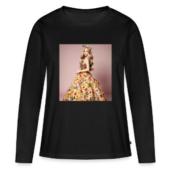 Robe incroyable - T-shirt manches longues Premium bio Femme - noir - Devant - Julia (174cm)