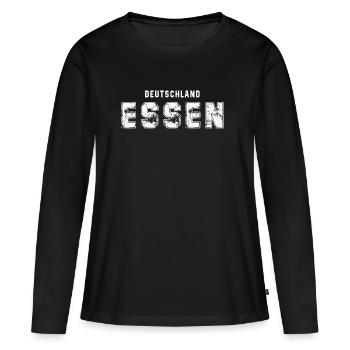 Deutschland Fackel Logo Design - Frauen Premium Bio Langarmshirt - Schwarz - Vorne - Julia (174cm)