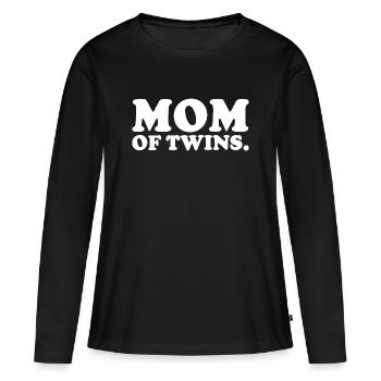 Mom Of Twins Tee Twin Mama - T-shirt manches longues Premium bio Femme - noir - Devant - Julia (174cm)