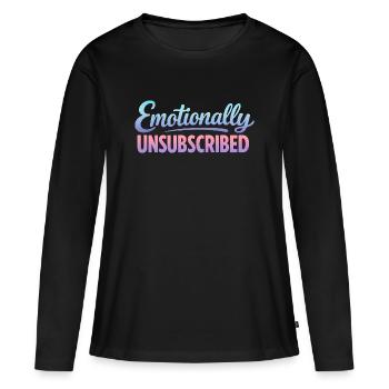Sarcasme déconnecté émotionnellement Femmes drôles - T-shirt manches longues Premium bio Femme - noir - Devant - Julia (174cm)