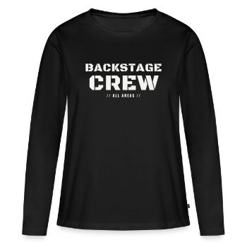 Backstage Crew All Areas Concert Team Staff Event - Women's Premium Organic Long Sleeve Shirt - black - Front - Julia (174cm)