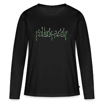 DEEJAY PFEILE WEISS - Frauen Premium Bio Langarmshirt - Schwarz - Vorne - Julia (174cm)