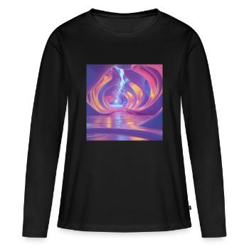 Fantasy Designs - Frauen Premium Bio Langarmshirt - Schwarz - Vorne - Julia (174cm)