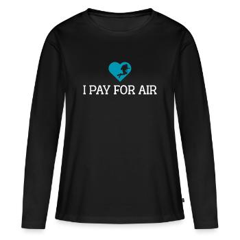 I Pay for air Scuba diving - Women's Premium Organic Long Sleeve Shirt - black - Front - Julia (174cm)