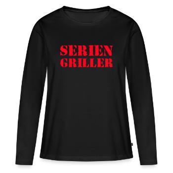 Seriengriller Grillen Grillmeister Grillsaison BBQ - Frauen Premium Bio Langarmshirt - Schwarz - Vorne - Julia (174cm)