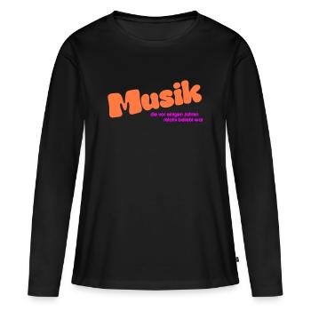 Musique relativement populaire - T-shirt manches longues Premium bio Femme - noir - Devant - Julia (174cm)